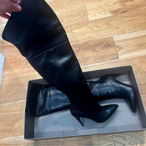 Halston Heritage Olivia Over the Knee Leather Boots Size 7